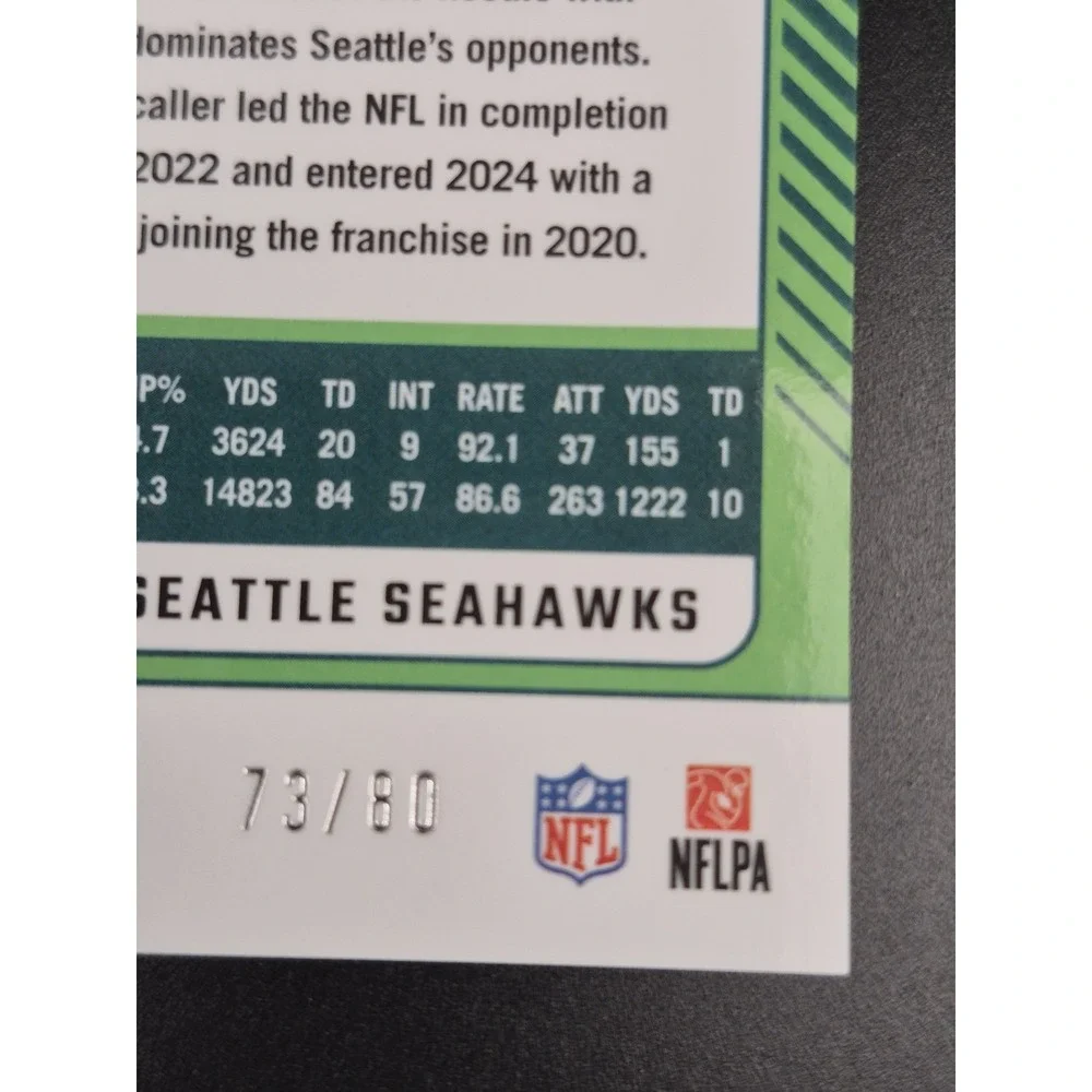 2024 Panini Donruss Optic Geno Smith #177 Pink Velocity /80 Seattle Seahawks